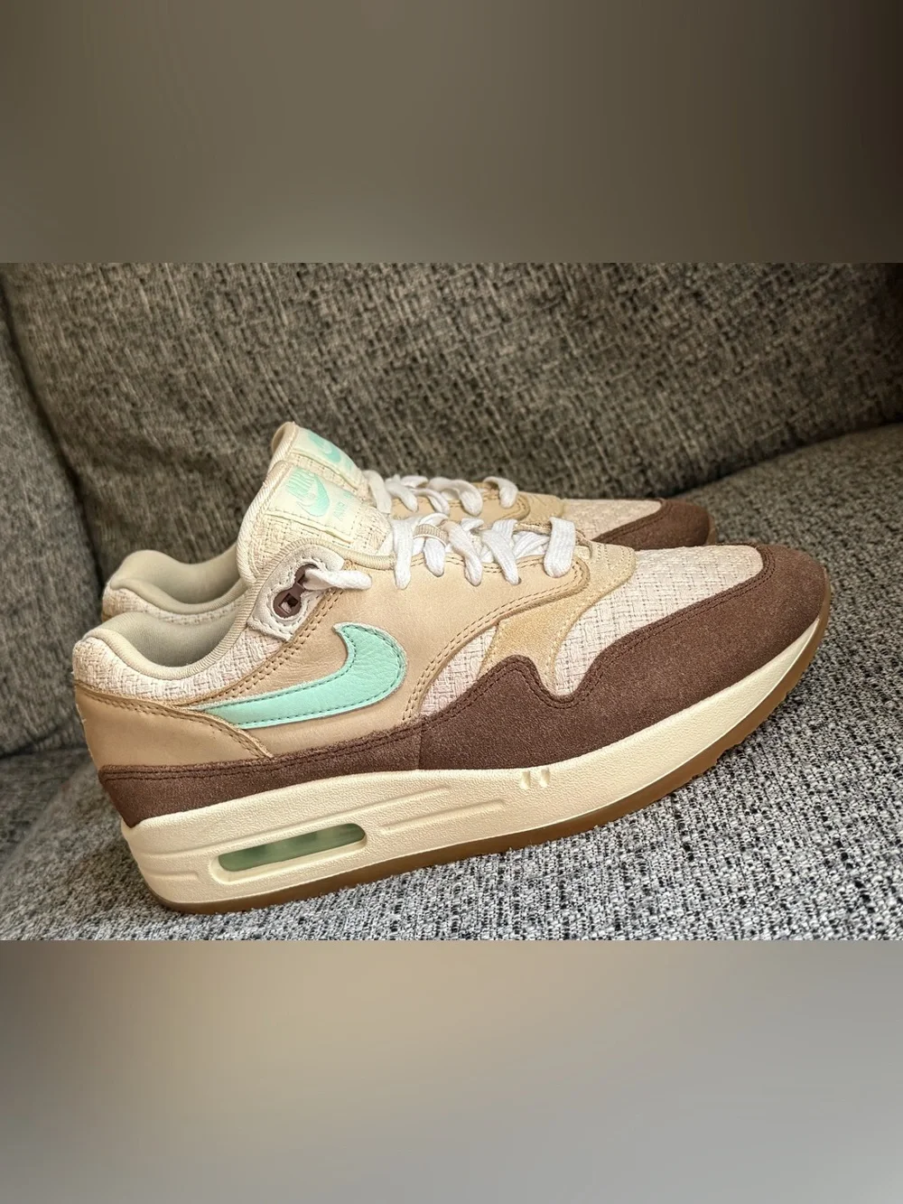 Nike Women’s Athletic Sneakers - Brown, Tan & Mint Accent